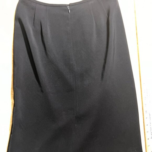 Kasper A.S.L Women 8 Black Pencil Lined Back Slip Office Career Skirt‎ (M) - Picture 6 of 6